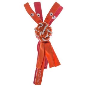 Игрушка канатная с пищалкой для собак Rogz Cowboyz Orange