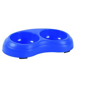 Миска двойная TRIXIE для собак ,2х0,2л/10 см, пластик, разноцветные