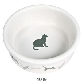 Миска TRIXIE, керамическая, для кошек с изображением кота, 0,25л/диам.11см
