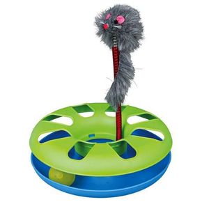 TRIXIE Crazy Circle - Игра для кошки Безумный круг с пушистой мышкой, диам 24х29см
