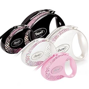 Flexi® GLAM Composition поводок -рулетка для собаки с кристаллами Сваровски, (S) до 12 кг / 3м ЛЕНТА