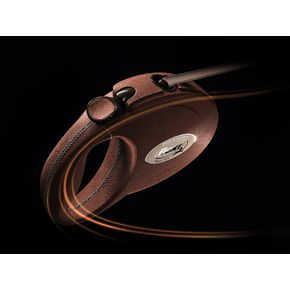 Flexi® LEATHER CC (КОЖА) поводок -рулетка для собаки, (M) до 25 кг / 5м ЛЕНТА