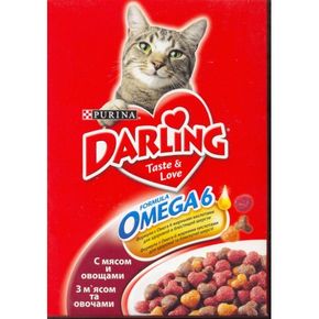 Дарлинг сухой корм для кошек с мясом по-домашнему и овощами