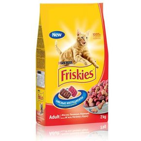 Friskies Cat сухой корм для кошек мясное ассорти с мясом курицей и печенью