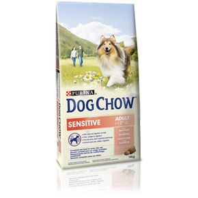 PURINA DOG CHOW Adult с лососем для собак с чувствительным пищеварением (1-9 лет)