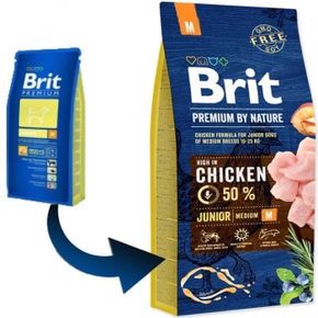 BRIT Premium by Nature Junior M - для щенков и молодых собак средних пород