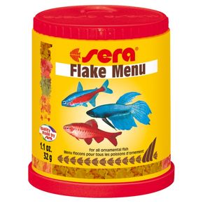 SERA Flake Menu 100ml (32 g) - Набор разнообразных хлопьевидных кормов.