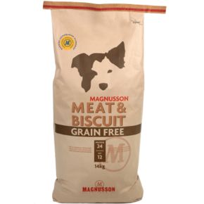 Magnussons Grain Free (Ex. Meat & Biscuit Grain Free) Беззерновой корм для собак с нормальным уровнем активности.