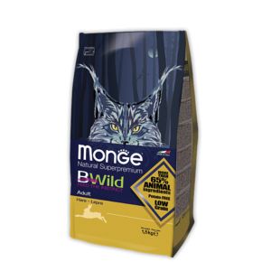 MONGE BWild Cat - Hare (Adult Lepre) корм с мясом зайца для взрослых кошек