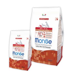 MONGE DOG Speciality Line Mini Puppy & Junior Lamb Корм с ягненком, рисом и картофелем для щенков мелких пород собак