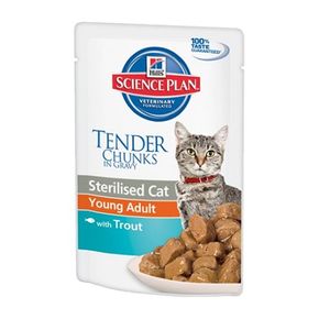 Hills Young Adult Sterilised Cat Trout (с форелью)- паучи 0,085 гр