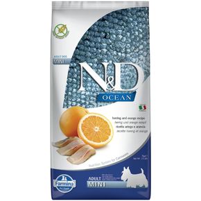 Farmina N&D Ocean Dog Herring & Orange Adult MINI - для взрослых собак мелких пород с сельдью и апельсином