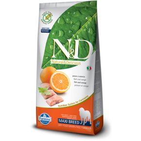 Farmina N&D DOG FISH & ORANGE ADULT MAXI- для взрослых собак крупных пород с треской и апельсином