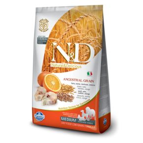 Farmina N&D LOW GRAIN DOG CODFISH & ORANGE ADULT MEDIUM - для взрослых собак с треской и апельсином
