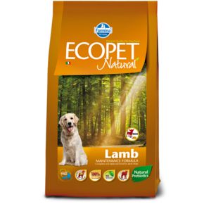 Farmina ECOPET NATURAL LINE ADULT MAXI LAMB- для взрослых собак крупных пород с проблемами пищеварения и аллергией.