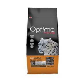 Optimanova ADULT SALMON & RICE (Оптима Нова Эдалт Сальмон) - корм для взрослых кошек с лососем и рисом
