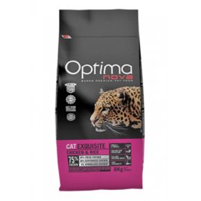 Optimanova ADULT EXQUISITE CHICKEN & RICE (Оптима Нова Экскьюзит Чикен) корм для взрослых привередливых кошек с курицей и рисом