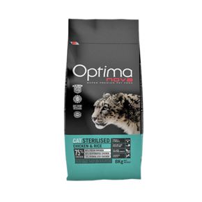 Optimanova ADULT STERILISED CHICKEN & RICE (Оптима Нова Стерилайзд Чикен рис) - полноценный корм для стерилизованных кошек всех пород НОВЫЙ СОСТАВ
