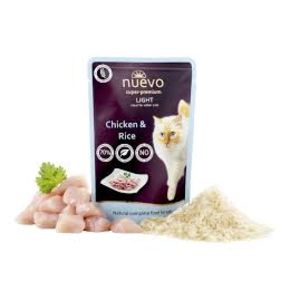 NUEVO Light Chicken & Rice паучи для кошек склонных к излишнему весу 85 гр.