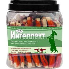 Green Qzin ИНТЕЛЛЕКТ Pack (Сушеное утиное мясо на сурими в индивидуальной упаковке) 600 гр