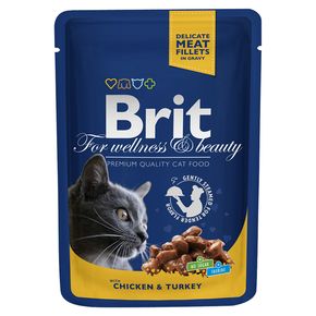 Паучи Brit Premium Chicken & Turkey - Курица и индейка 100г