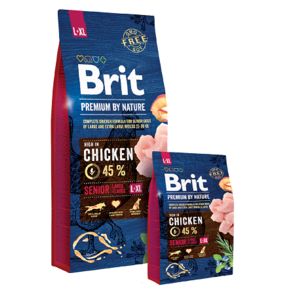 BRIT Premium by Nature Senior L+XL - Корм для собак для стареющих собак (от 7 лет и старше) гигантских пород (45–90 кг).
