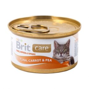 Brit Care Tuna,Carrot&Pea Тунец, морковь и горошек, 80г банка
