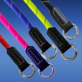 ROGZ ошейник-полуудавка Rope Obedience (нейлон+кожа) Черная