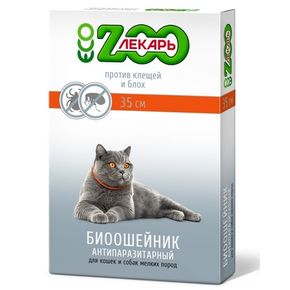БИОошейник ЭКО ZOOЛЕКАРЬ для кошек и мелких собак, 35 см