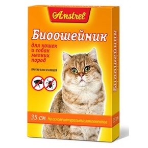 БИОошейник Amstrel для кошек и мелких собак, 35 см