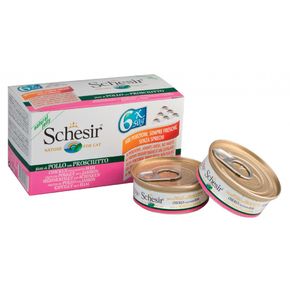 Schesir Chicken with Ham, 6*50 гр (мультиупаковка) Куриное филе с Ветчиной