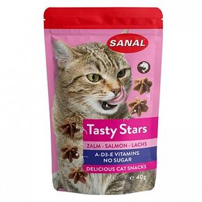 SANAL Tasty Stars Salmon - Санал вкусные звёздочки лосось 40г