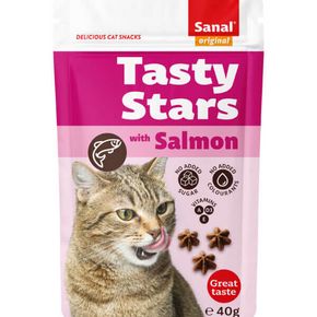 SANAL Tasty Stars Salmon - Санал вкусные звёздочки лосось 40г