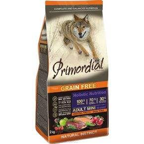 PRIMORDIAL HOLISTIC GRAIN-FREE DOG Mini Adult Trout & Duck Д/взрослых собак мелких пород с форелью и уткой