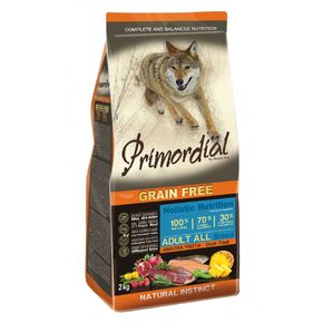 PRIMORDIAL HOLISTIC GRAIN-FREE DOG Adult Trout & Duck Д/взрослых собак всех пород с форелью и уткой