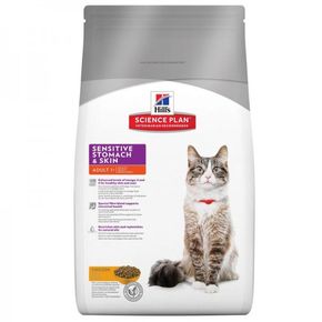 Hill's Science Plan Sensitive Stomach & Skin (Delicat) сухой корм для кошек для здоровья кожи и пищеварения с курицей