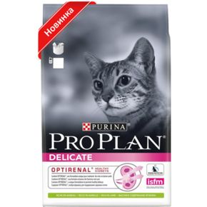 PURINA PRO PLAN Delicate для взрослых кошек с чувствительным пищеварением с ягненком