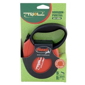 Поводок-рулетка для собак Triol Flexi FDL014 Standard Soft Red S 5м до 15кг, лента