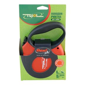 Поводок-рулетка для собак Triol Flexi FDL018 Standard Soft Red L 5м до 50кг, лента