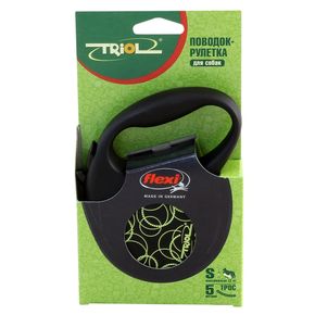 Поводок-рулетка для собак Triol Flexi FDL019 Fun Neon S 5м до 12кг, трос