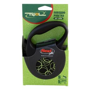 Поводок-рулетка для собак Triol Flexi FDL021 Neon S 5м до 15кг, лента