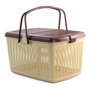 Triol Переноска - корзина 1055-2 для животных L, квадратная, бежевая, 460*330*270мм