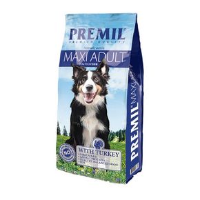 Premil Premium Maxi Adult Премил Макси Эдалт - для нормально активных собак всех пород, которые не подвергаются большим физическим нагрузкам ИНДЕЙКА и ГОВЯДИНА