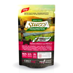 Stuzzy (Стуззи) Monoprotein Паучи для собак. Свежая говядина с черникой. 150 гр