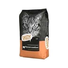 TASTY - корм сухой для взрослых кошек с говядиной