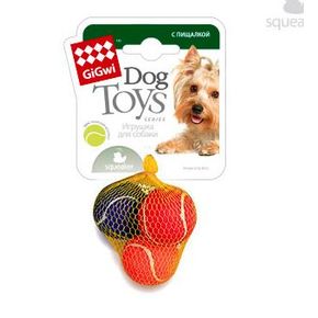 Игрушка GiGwi Goods for pets Мяч малый, с пищалкой, теннисный фетр