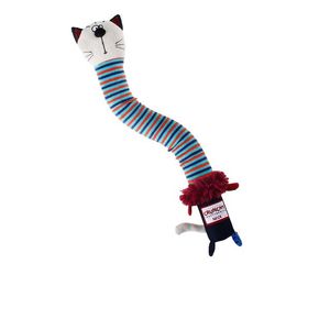 Игрушка GiGwi Кот с пищалкой с хрустящей шеей