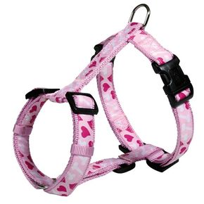 Шлея TRIXIE Modern Art H-Harness Rose Hearts, нейлон, XS-S, 30-40см/15мм