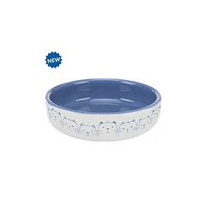 Миска TRIXIE для плооскомордых кошек, керамическая, 0,3л/15см