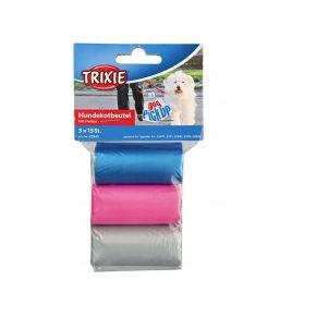 Одноразовые пакеты, TRIXIE, для уборки за собаками, с ручками, 3 рулона по 15 пакетов, M
